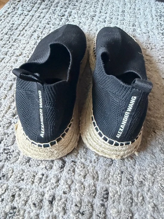 Alexander Wang Black Knit Slip-On Espadrilles - Picture 5 of 10